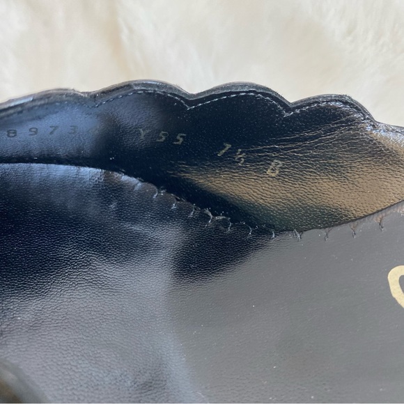 NWOB Salvatore Ferragamo Scalloped Accent Kitten Heel Mules | 7-1/2 - Picture 8 of 8